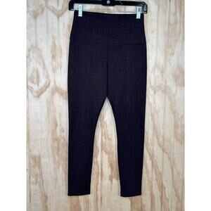 Lysse Brown Pull On Legging Pants Wide Waistband Stretch Shapewear Size Small
